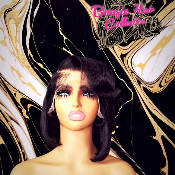 Fully customized human hair 13X6 lace front wig. Flowy bob style! - Picture 2 of 5